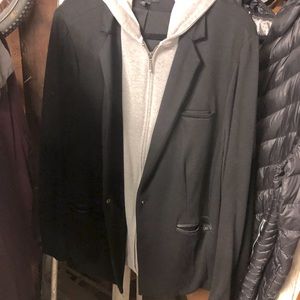 Black and Grey Torrid zip up Hoodie Blazer